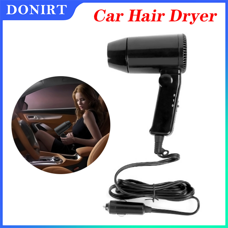 Dryer Car Blower - Tragbarer 12-V-Auto-Haartrockner, heiß, kalt, zusammenklappbares Gebläse,