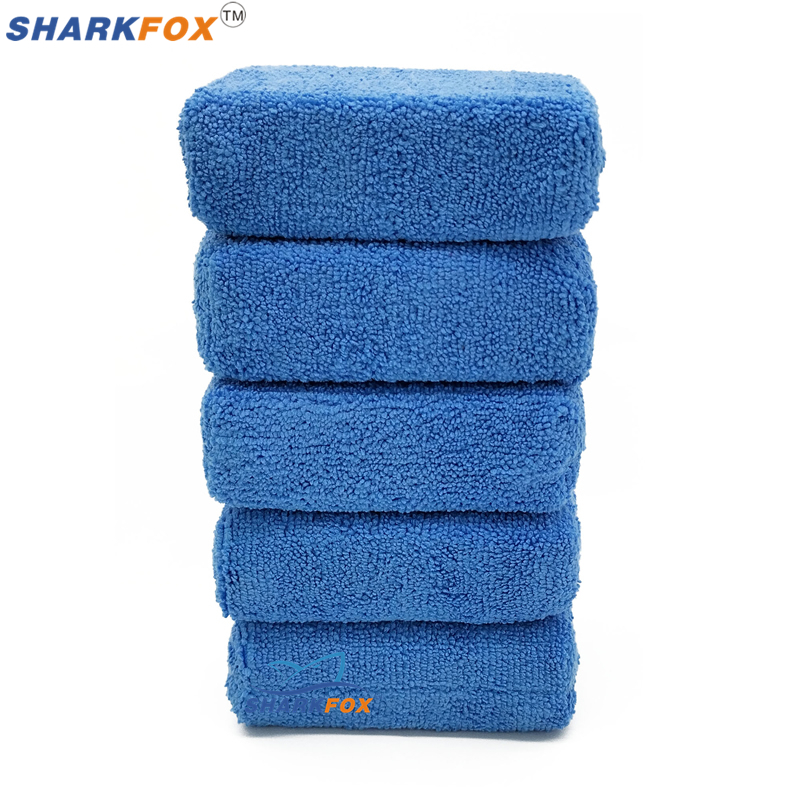 Wax Applicator Pad - Sharkfox 5 Teile/los Rechteckige Mikrofaser-Applikatoren Reinigungspads