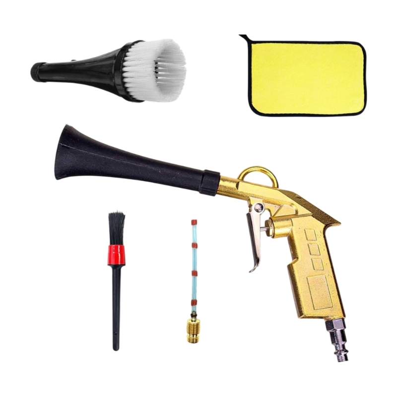 Detailing Brush Set - D5BE Auto-Detaillierungs-Luftreinigungsset mit Bürstenaufsätzen, 5-teiliges Staubreinigungswerkzeug-Set
