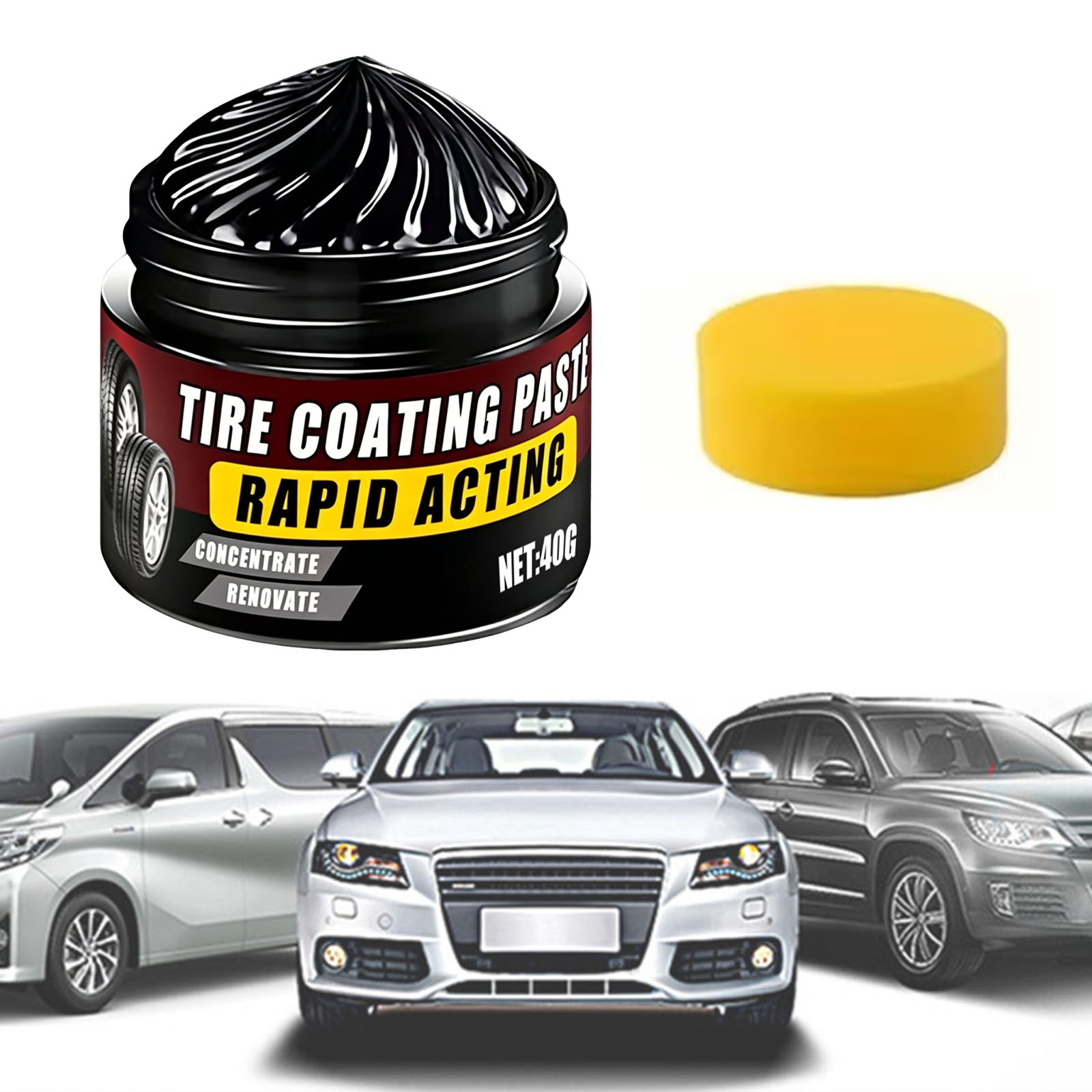 Trim Restorer Plastic - Reifenbeschichtung UV-Schutz Auto-Innenraum Kratzerreparaturpaste Benutzerfreundlich für